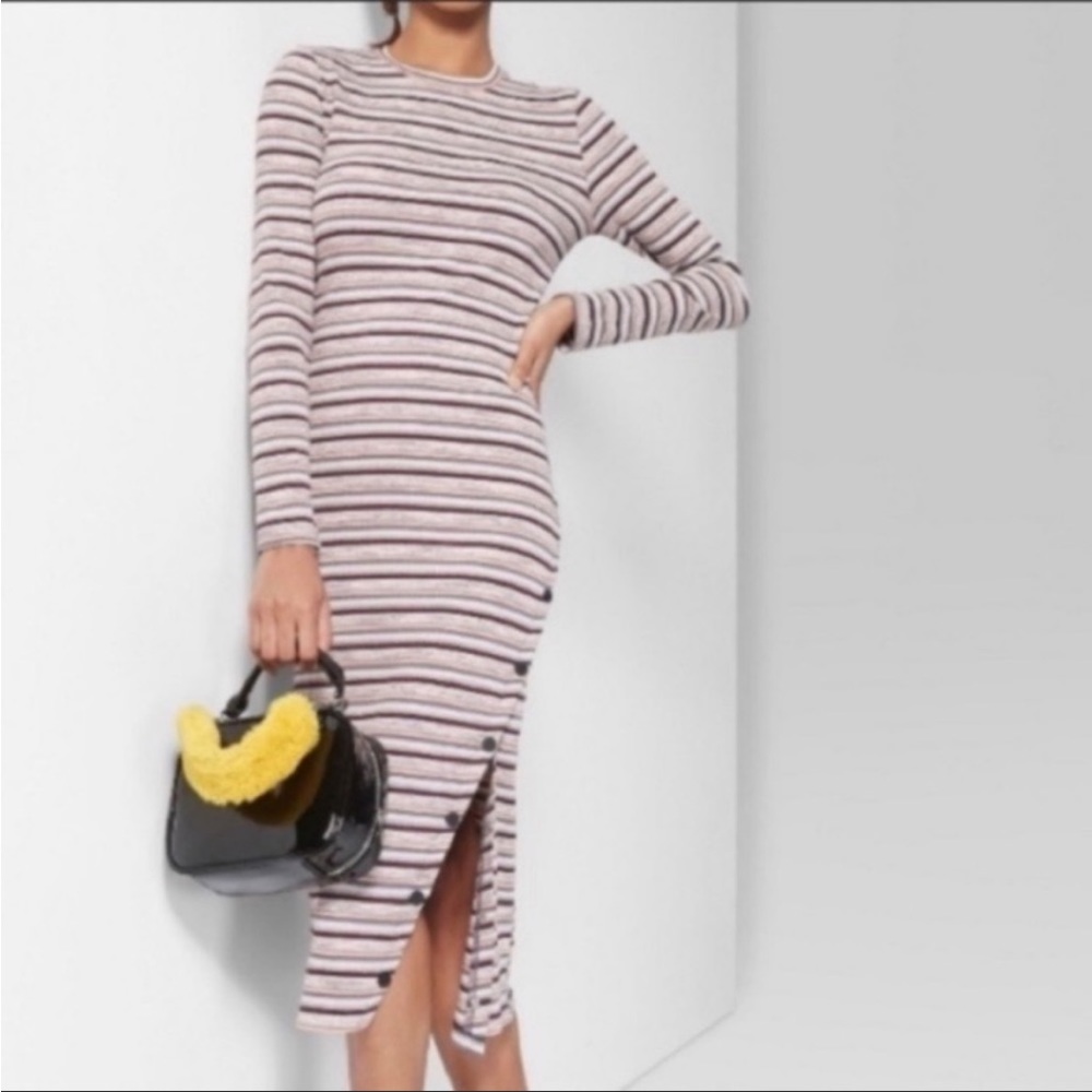 Wild fable stripped ribbed body con dress with straps